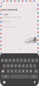 hey postcard: slow messaging screenshot