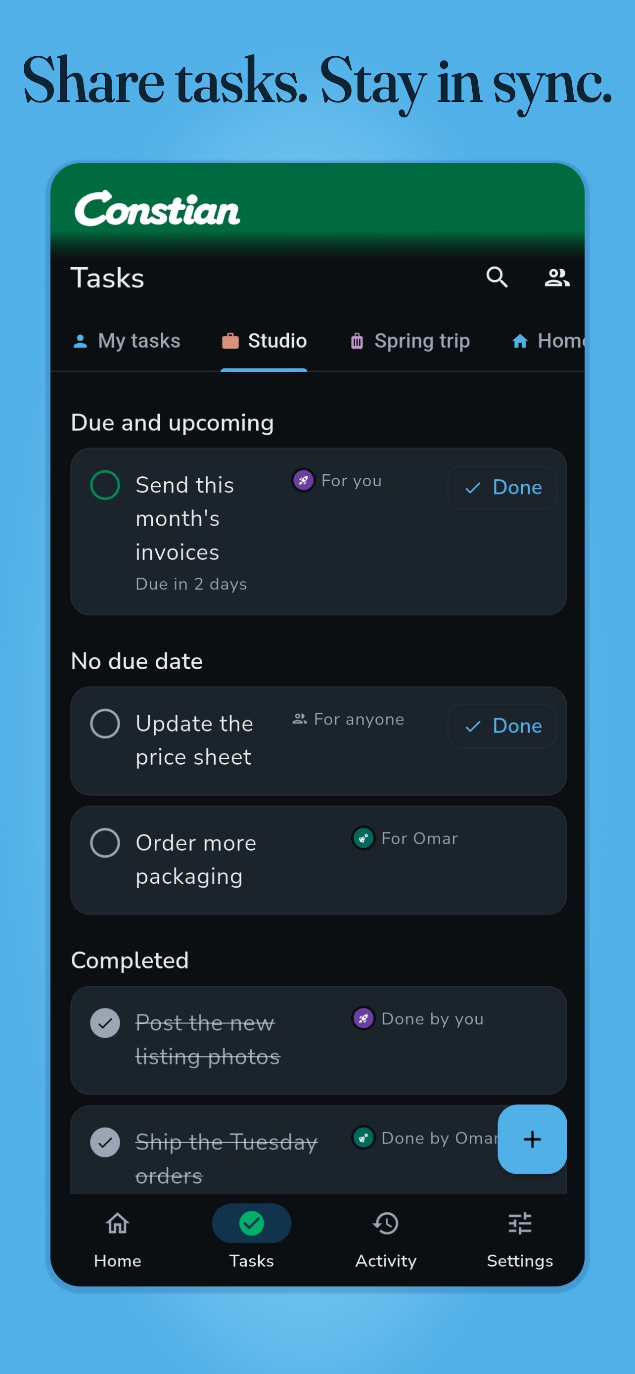 Screenshot 3 of Constian: Tasks at a Glance