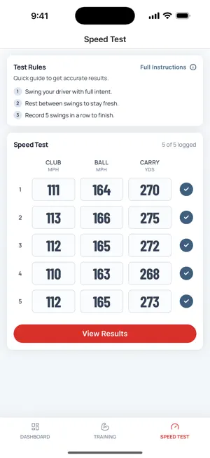 Bomber: Golf Speed Training screenshot 2