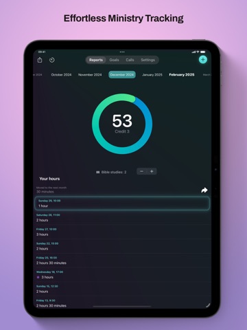 Pioneer App - Ministry Planner iPad screenshot