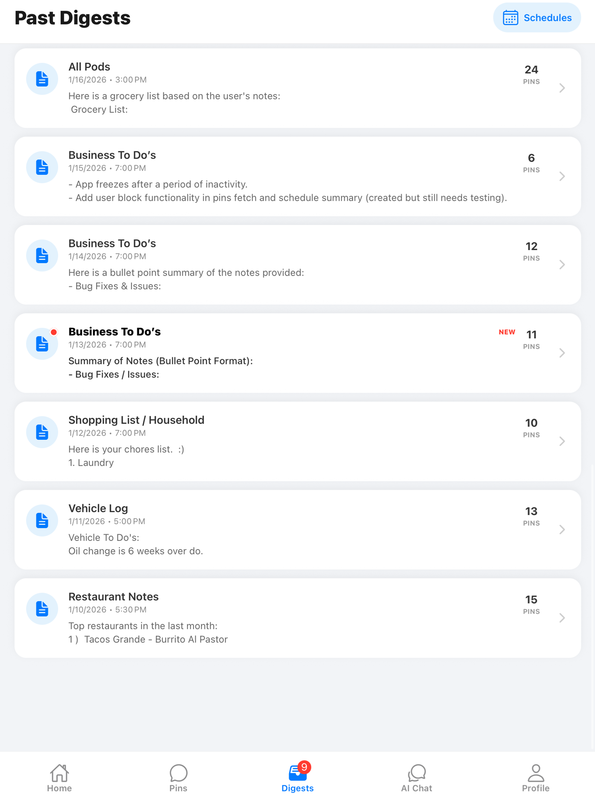 Pin Pal (Pod Notes, AI Digest) screenshot 12