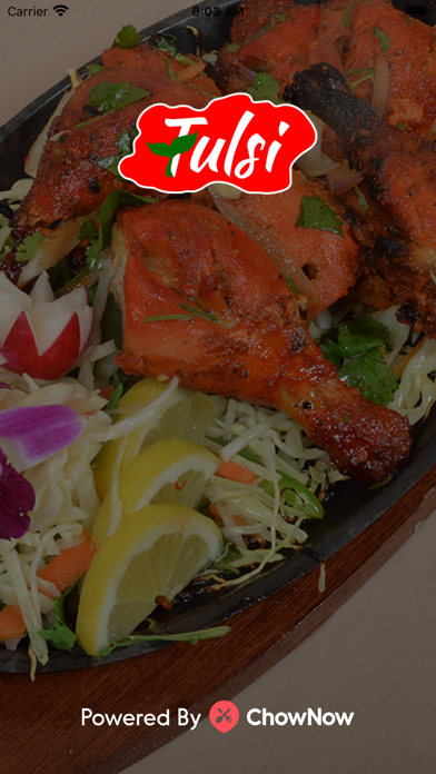 Tulsi Fine Indian Cuisine iPhone screenshot 1 - Food & Drink app