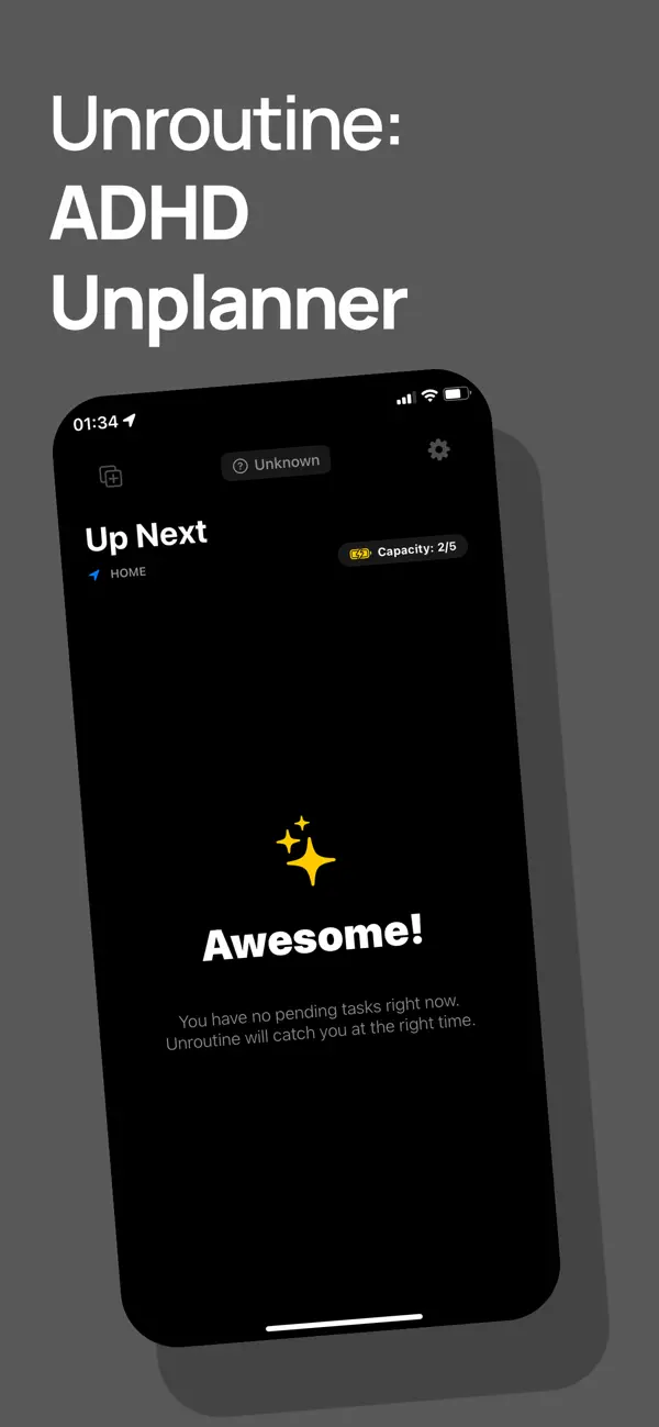 Screenshot #1 pour Unroutine - ADHD Unplanner