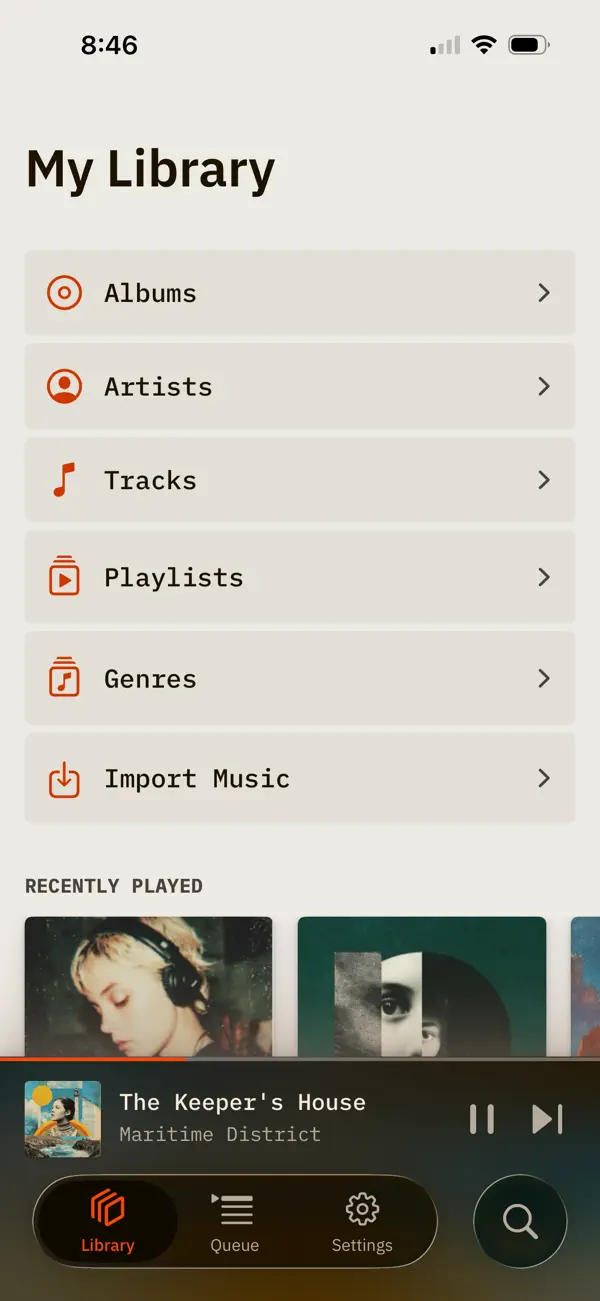 Screenshot #1 pour BitDek: HiFi Music Player