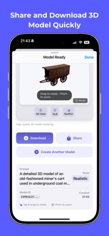 Text to 3D Model Generator screenshot