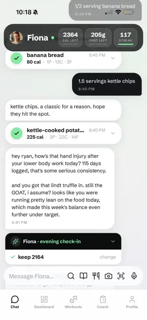 Fiona: Calorie Coach screenshot 2