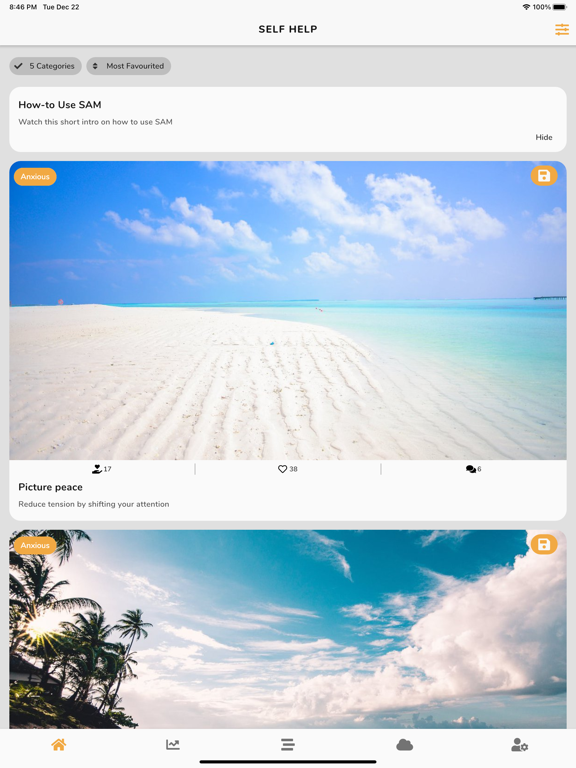 Screenshot #5 pour Selfhelp App for the Mind SAM