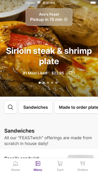 Avo's Feast iPhone screenshot 2 - Food & Drink app