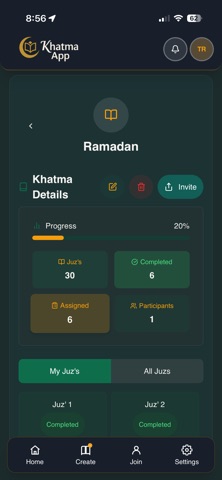 Khatma App iPhone screenshot