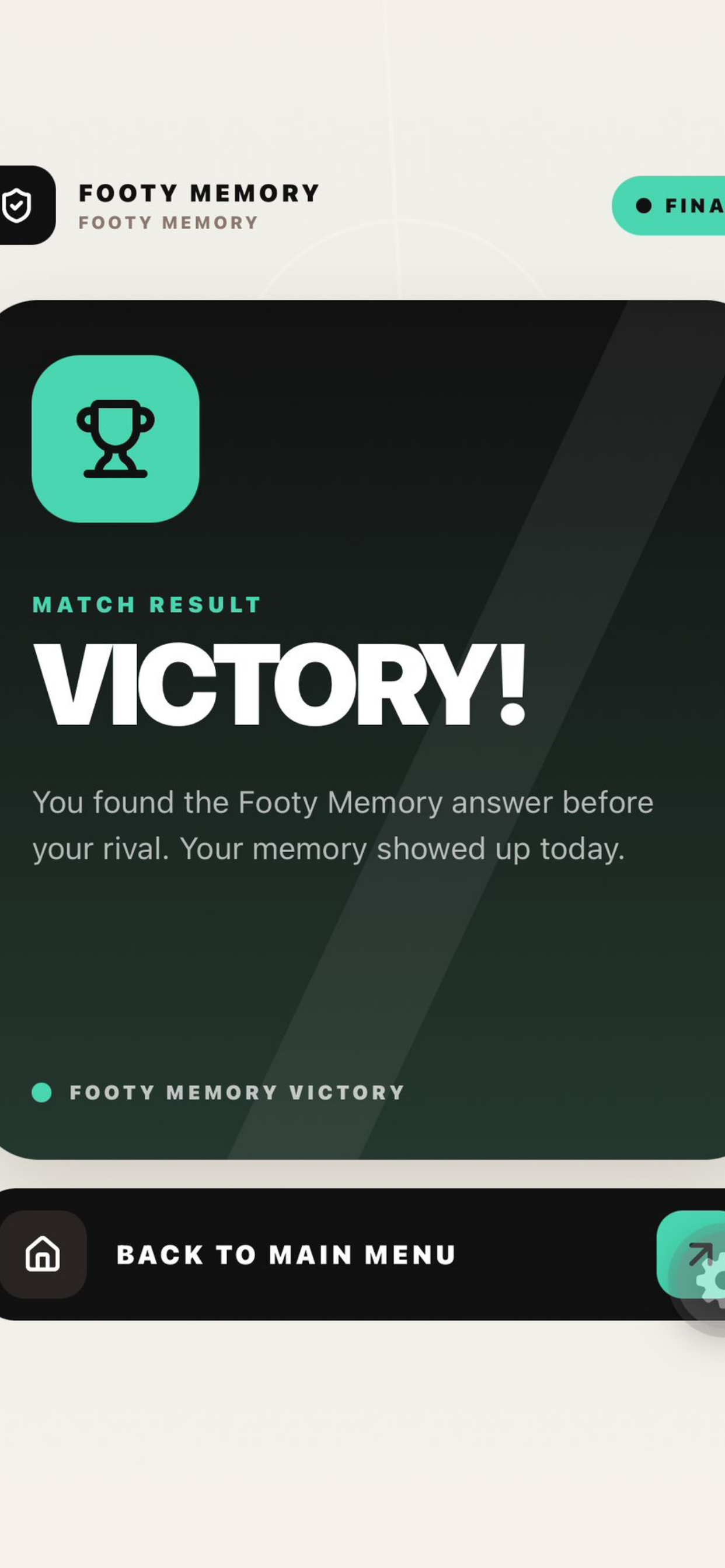Footy Memory screenshot 5