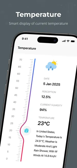 Room Temperature Thermometer. iPhone screenshot 3