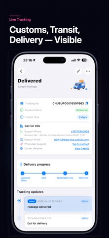 CNUSUP - Package Tracker Screenshot 2 of 4