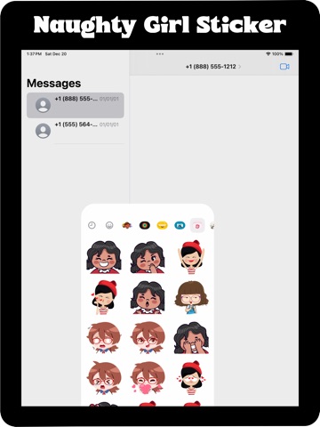 Naughty Girls Emojis iPad screenshot