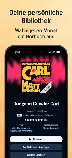 Screenshot von Audible: Hörbücher & Podcasts auf dem iPhone 6