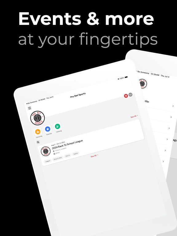 Pro Net Sports iPad screenshot 1 - Sports app