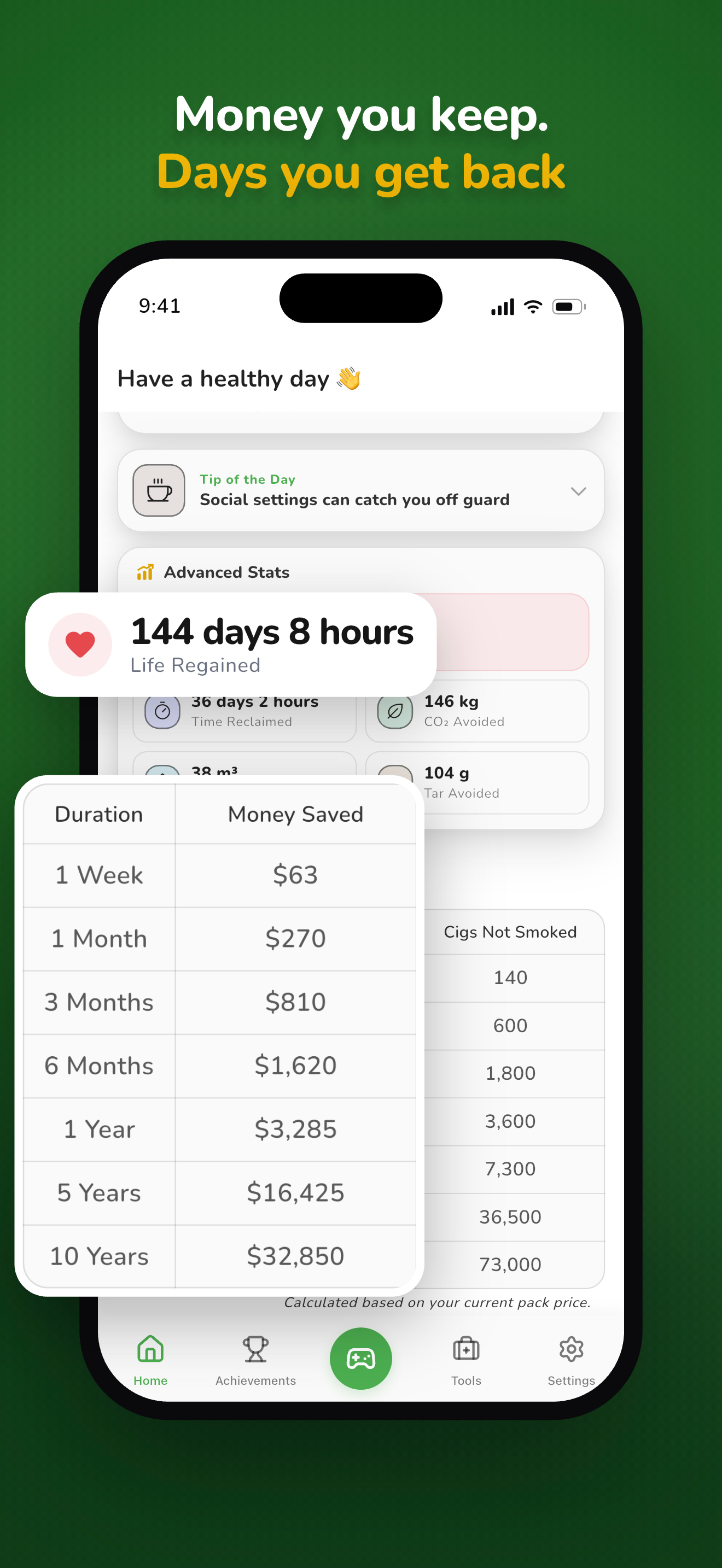 Stop Smoking: Quit Tracker screenshot 2