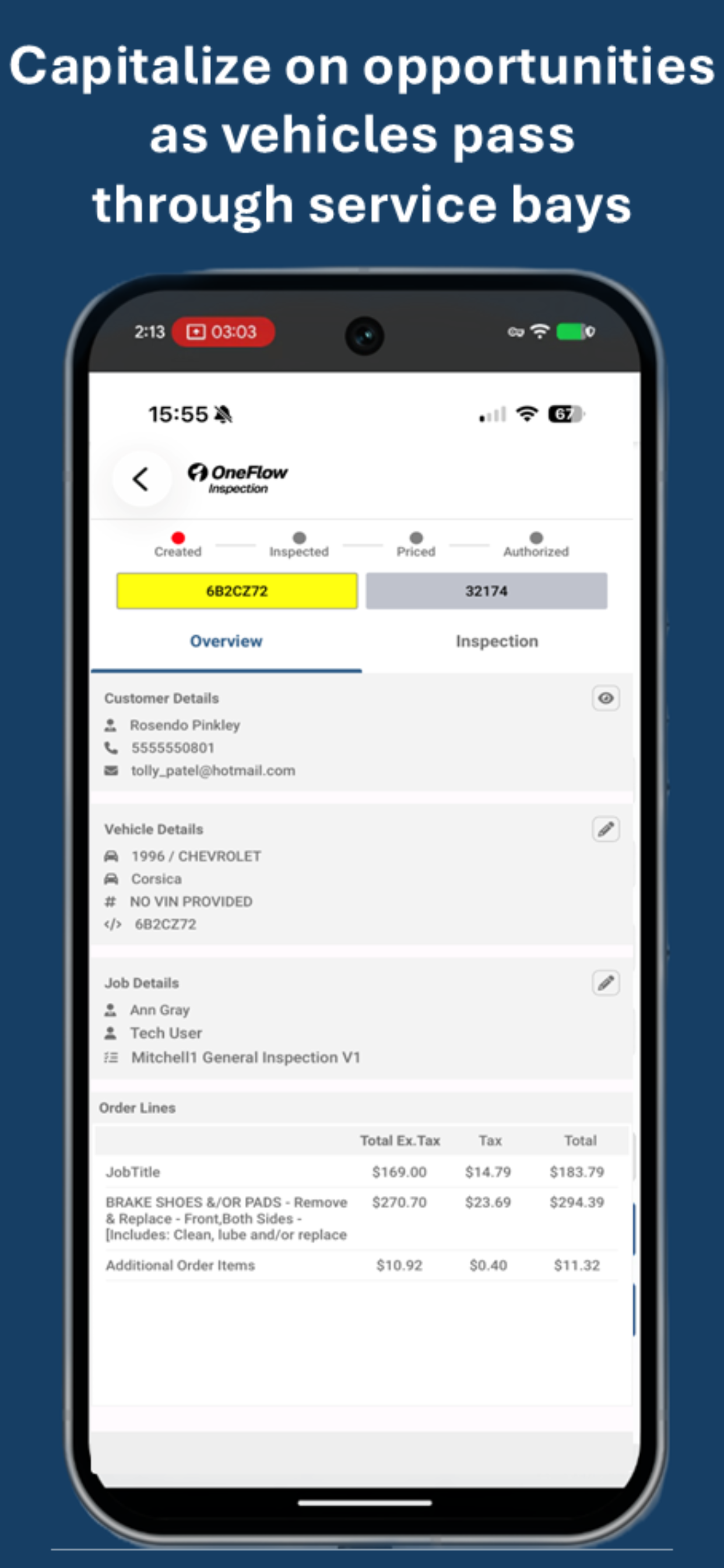 OneFlow Inspection screenshot 3