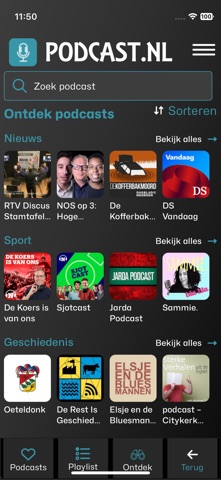 Podcast.NL - podcast luisteren screenshot