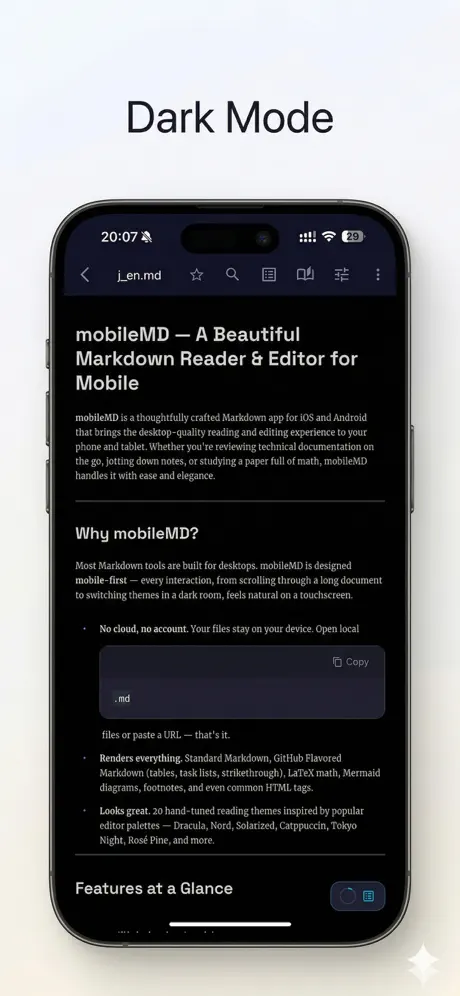 mobileMD Markdown阅读与编辑器应用截图