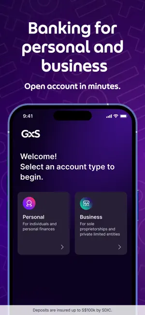 GXS Bank screenshot 1
