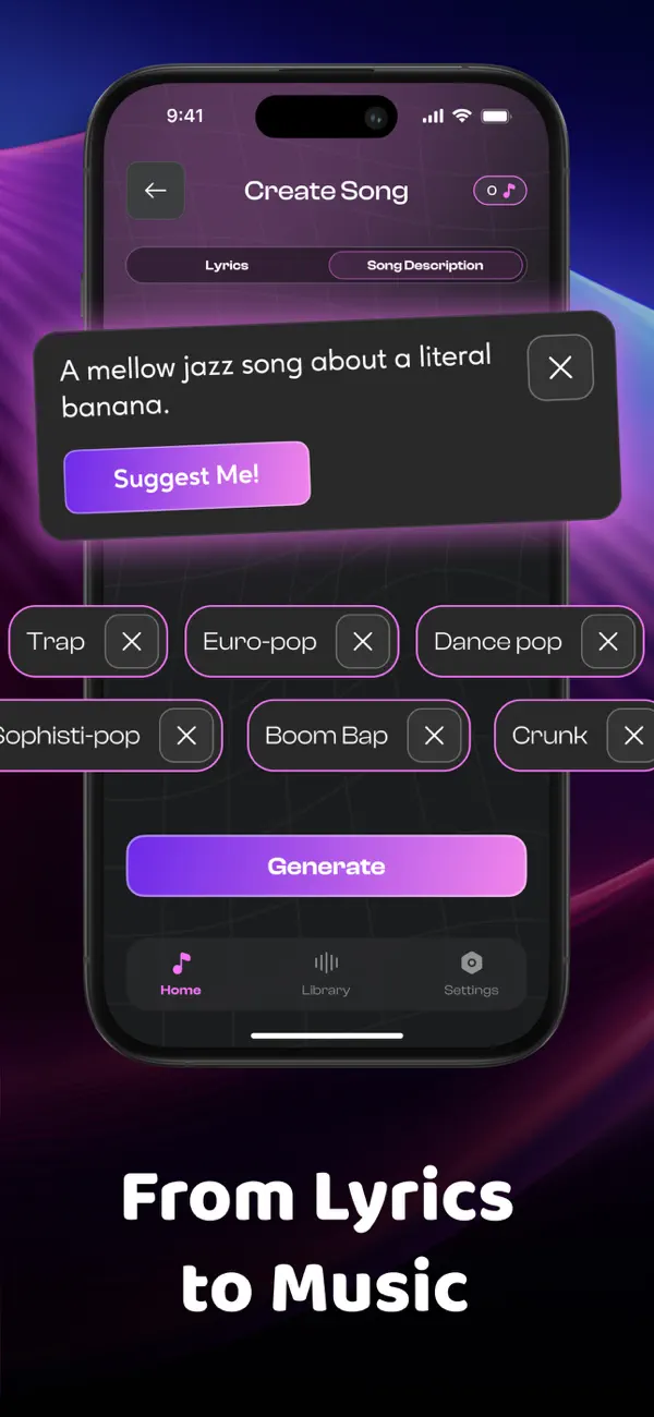 #2. AI Music and Song Generator (iOS) 由: LIONSPACE GLOBAL TECH LTD