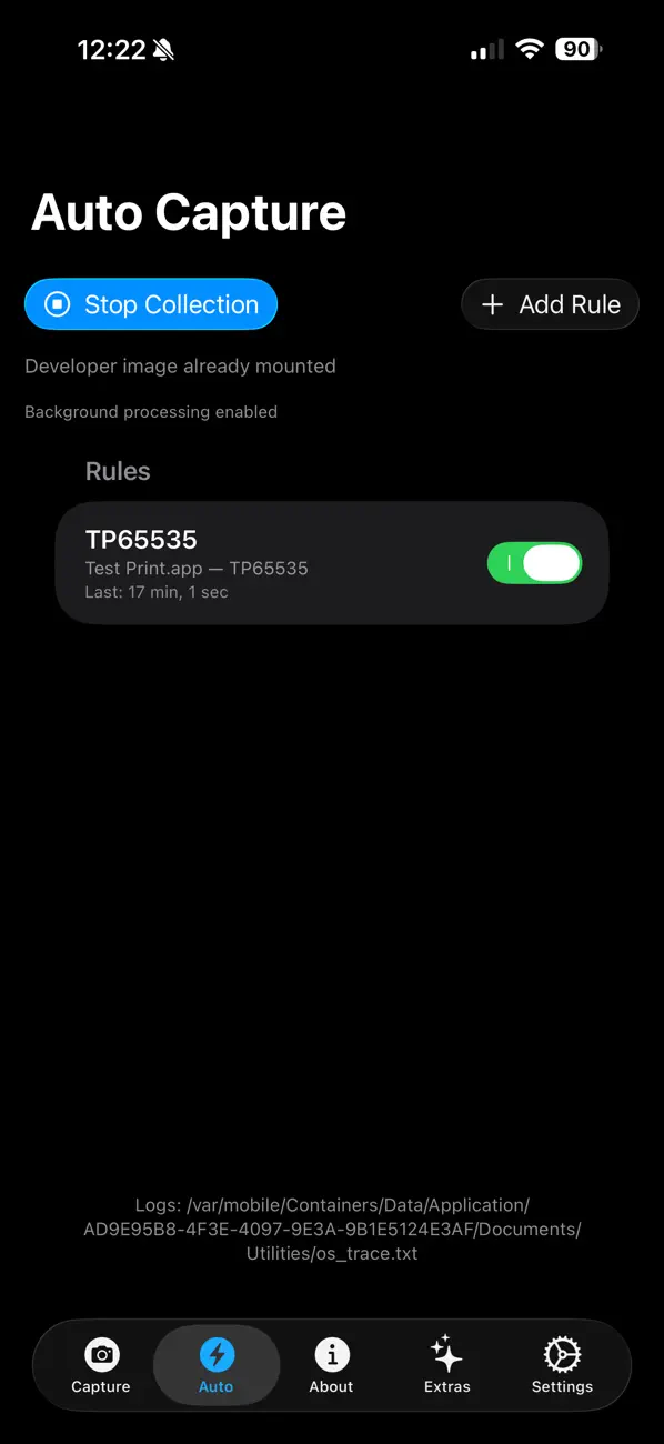 #2. Dev Auto Capture (iOS) Ved: Half Eaten Toast