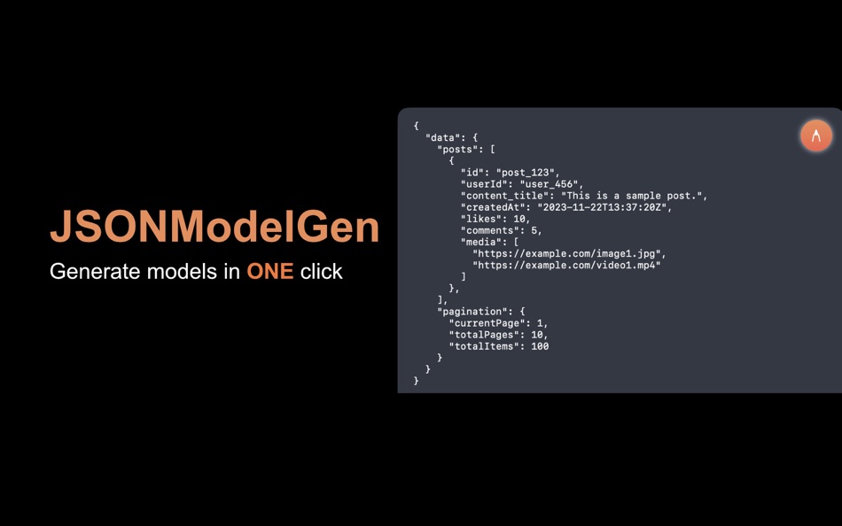 #1. JSONModelGen (macOS) 게시자: Jian Yao Ang