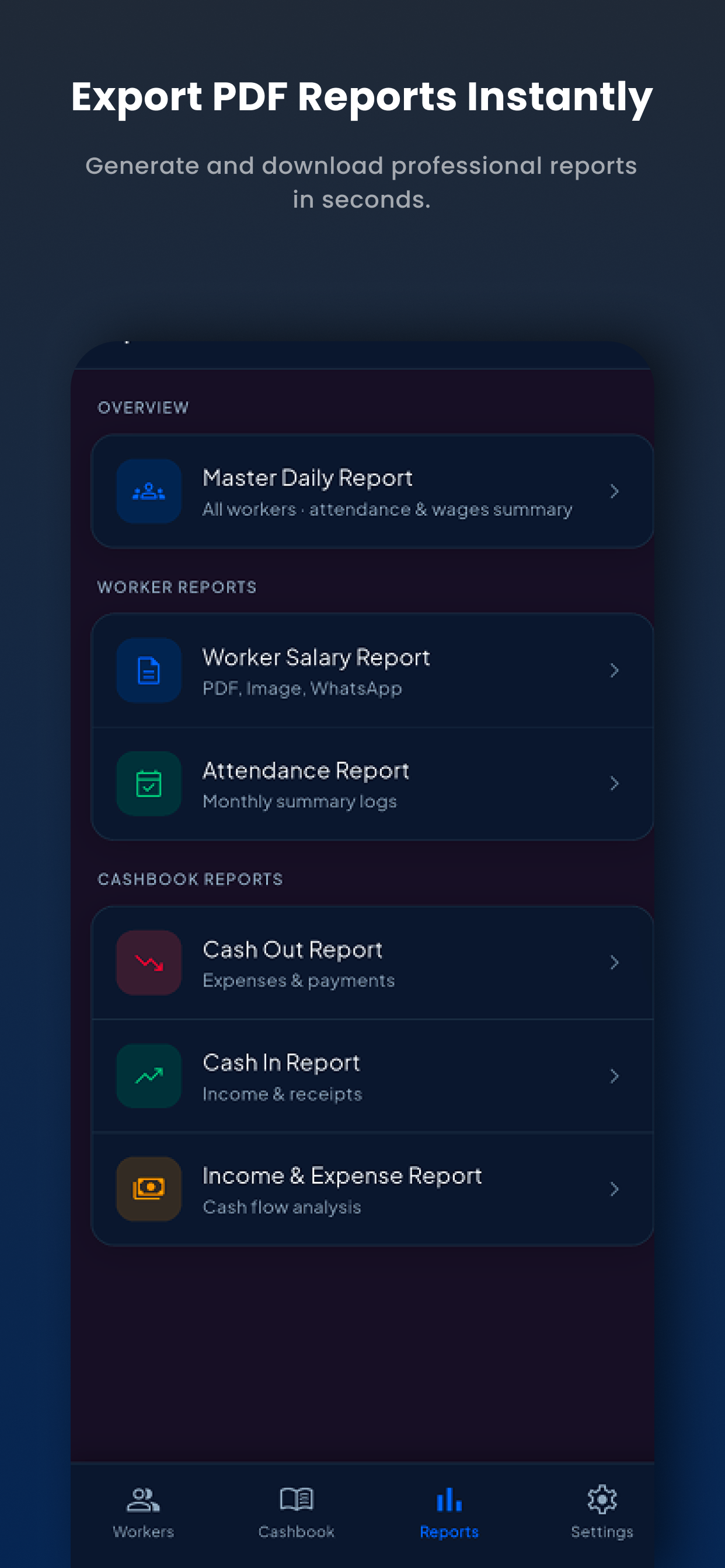 HajriBook - Labour Attendance