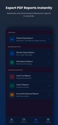 HajriBook - Labour Attendance iPhone screenshot