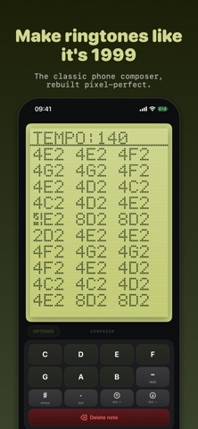 Old Phone Ringtone Composer app screenshot