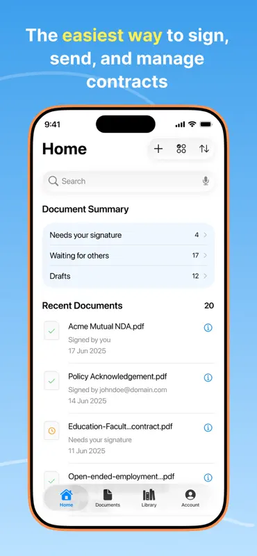 Digital Signature App・Signeasy screenshot 1 of 10