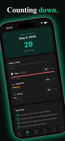 NicTrack: Quit Nicotine App screenshot
