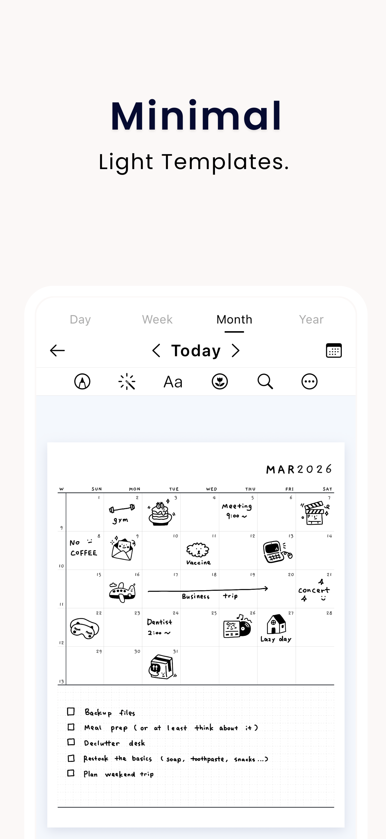 Mino: Minimal Bullet Journal