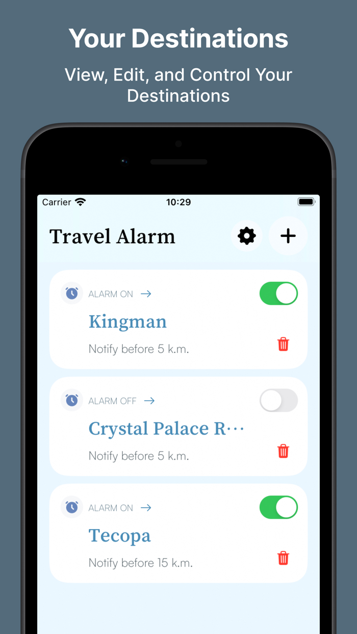 Travel Alarm Notify Alert App