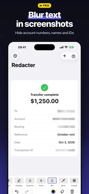 Redacter: Redact & Blur Text screenshot 2