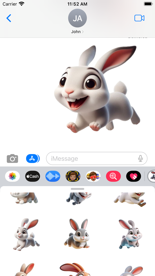 #5. Hopping Rabbit Stickers (iOS) By: Paul Scott