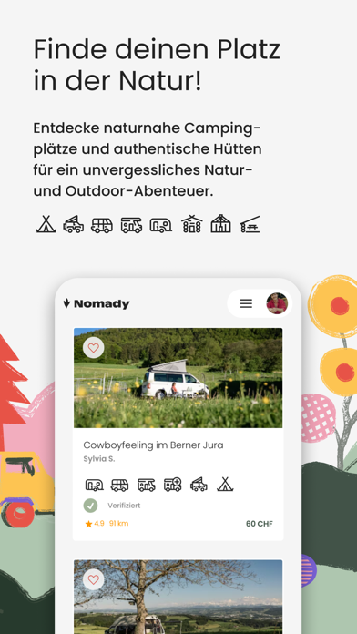 Nomady.camp - Camping & Cabins Screenshot