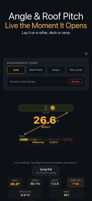 Clinometer+ Slope & Roof Pitch screenshot 1