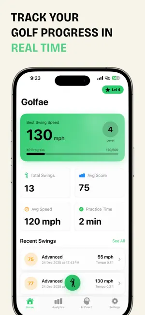 Golfae: AI Golf Swing Analyzer screenshot 1