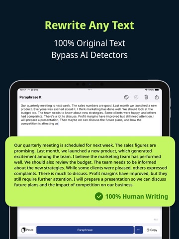 Humanize it - AI Humanizer iPad screenshot