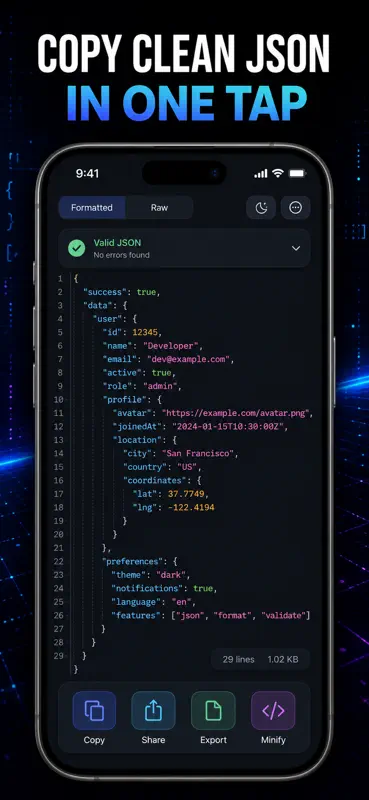 JSON Viewer Formatter Tree screenshot 8 of 10