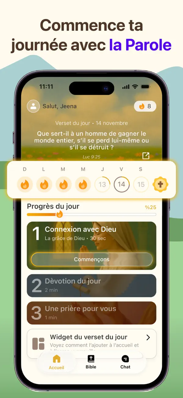Screenshot #1 pour Bible Chat Français | Biblical
