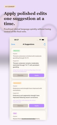 ChiroScribe iPhone screenshot