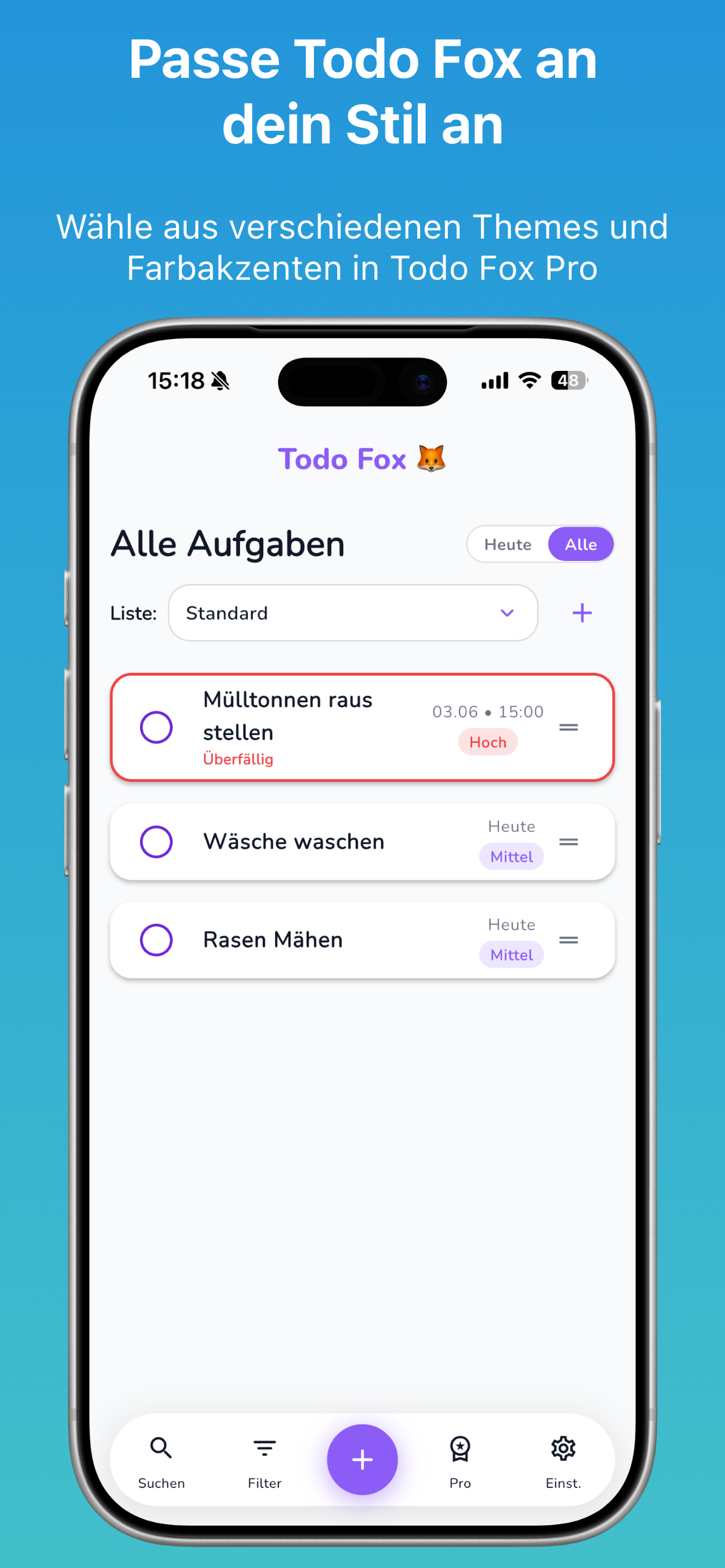 Todo Fox – Aufgabenliste screenshot 6