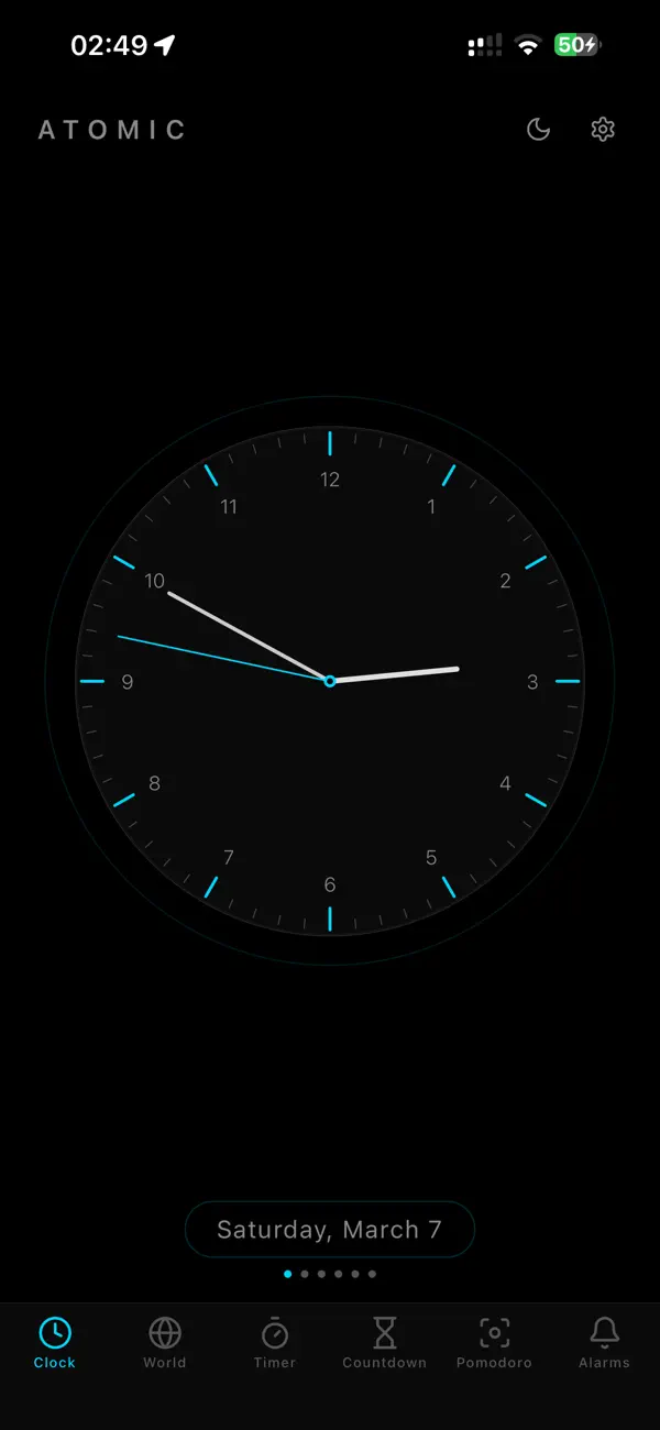 #4. Atomic Clock App (iOS) Tekijänä: Gianfranco Antenucci
