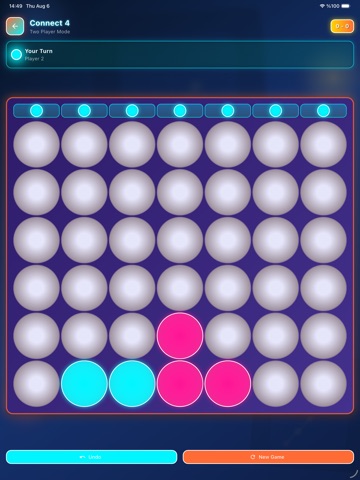 4 in a row Connecting Game iPad screenshot