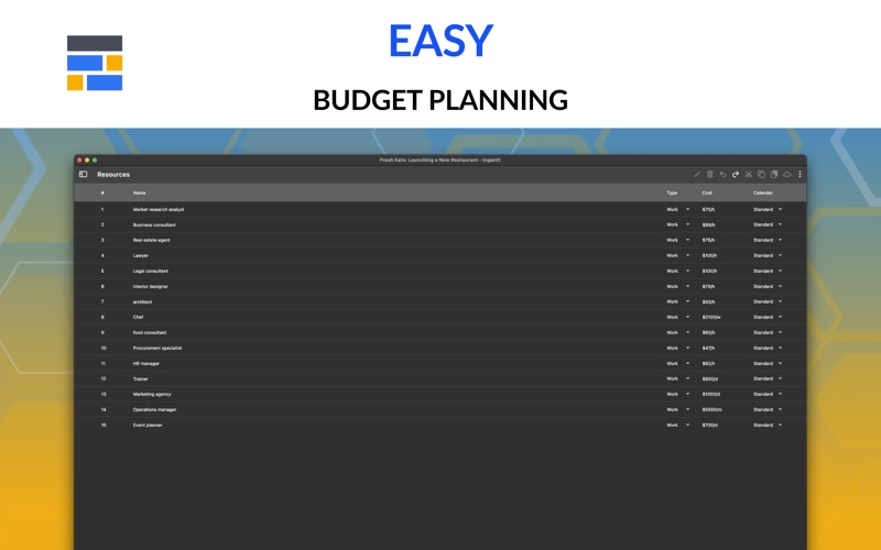 Gantt chart AI planner-Ingantt iPhone screenshot
