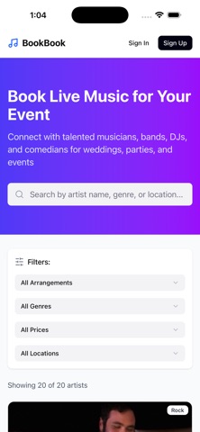 BookBook Gigs Screenshot 1 of 6