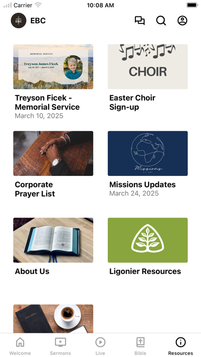 Evangelical Bible Church Screenshot