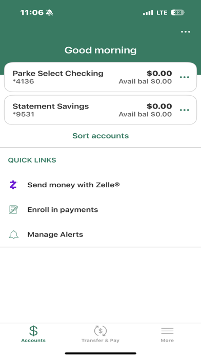 Parke Bank Screenshot